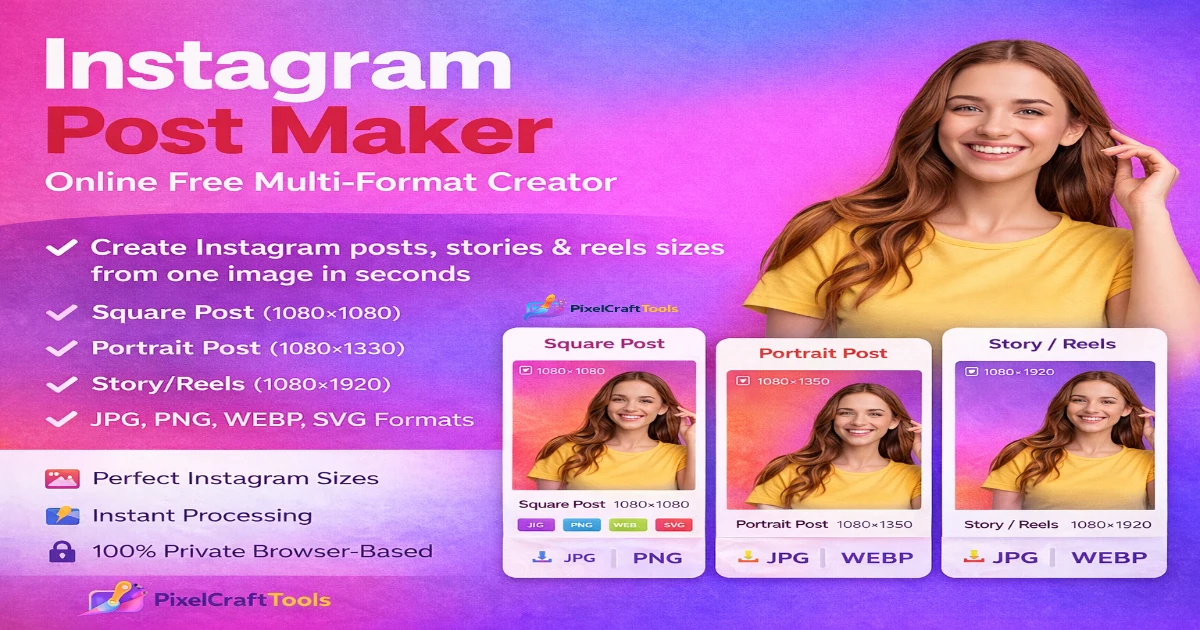 Instagram Post Maker Online Free – Create Post, Story & Reels Sizes