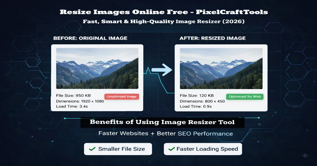 Image Resizer – Resize Images Online Free | PixelCraftTools